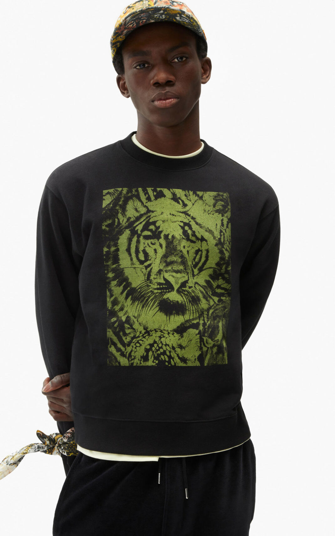 Kenzo Wildtigers Sweatshirt Black For Mens 3647IFKWJ